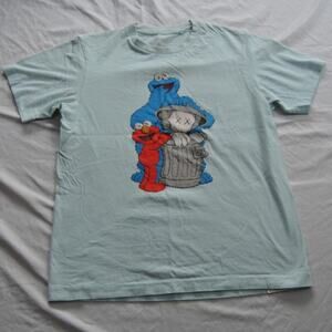 Kaws Sesame Street Shirt by Uniqlo Blue Medium